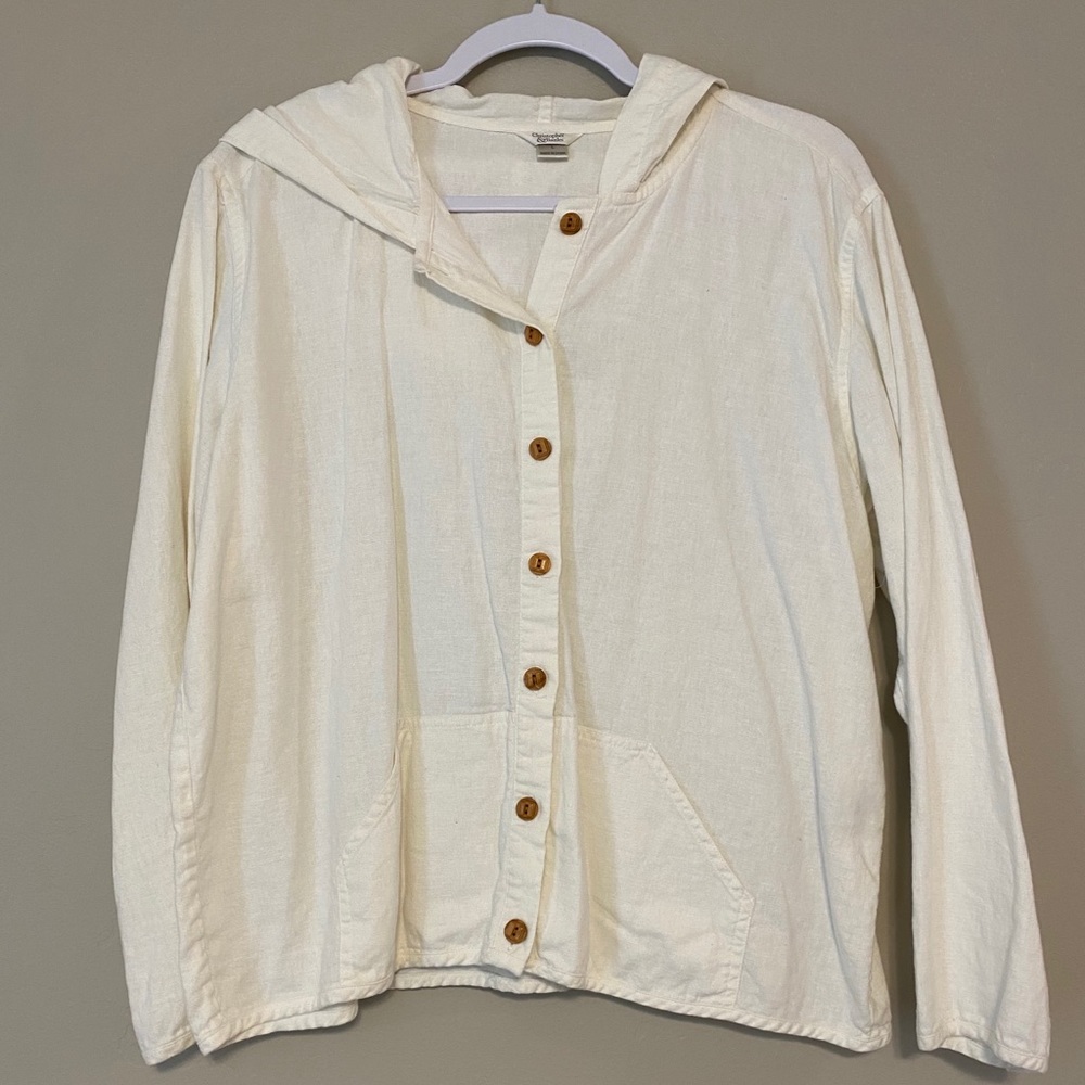 White button down with hoodie